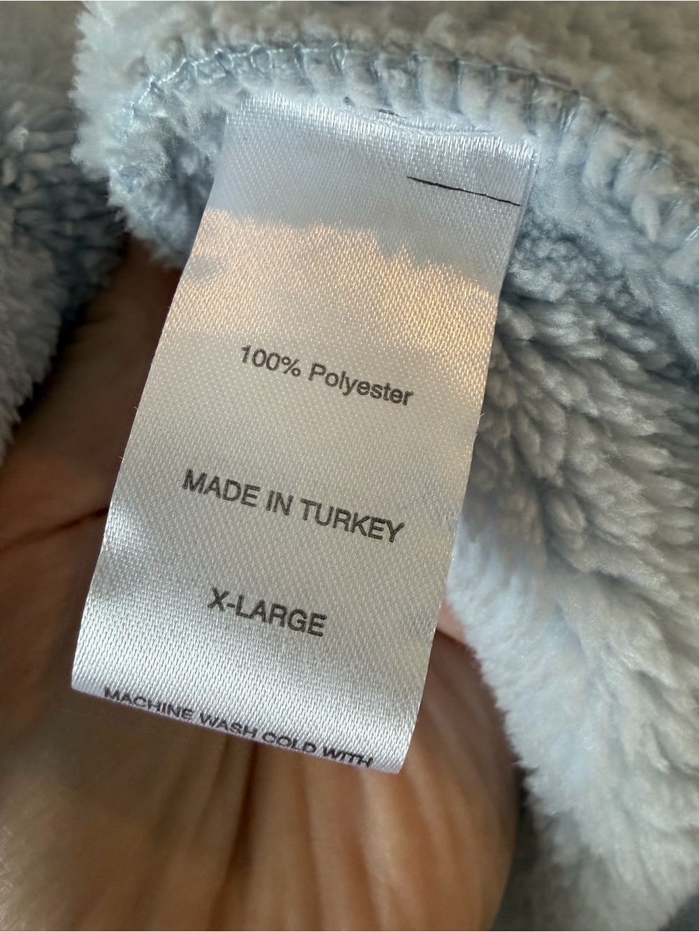 iRelax Plush Light Blue Hooded Bathrobe - Picture 4 of 5